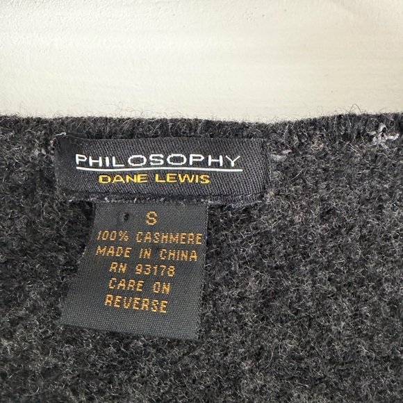 Philosophy Dark Gray Open Front Cardigan - Picture 4 of 7